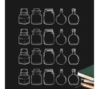 Vitsrisea Marque-pages de bricolage transparents, marque-pages de fleurs séchées transparentes - Kit de bricolage signet transparent pour adultes de 20 pièces | Signets pratiques de papeterie pour