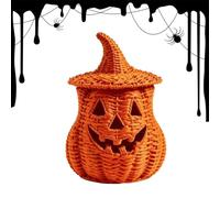 Vitsrisea Panier Halloween Décoration De Table Tissée Halloween Maison | Centre de Table des Fêtes Pour Maison Appartement Bureau Dortoir Chambre Étude Bibliothèque Manteau De