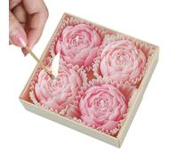 Vitsrisea Parfumées à la rose | Lot de 4 pièces avec parfum naturel | parfumé à la rose pour décoration de la maison, pour saint vacances, mariage, bureau, salon, salle à manger hôtel fête cadeaux