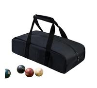 Vitsrisea Sac de rangement avec double fermeture éclair et poignées - Sac de transport confortable pour balles de pétanque - Pour l'entraînement, le jeu, la compétition, les voyages, le jardin, la