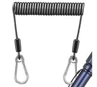 Vitsrisea Stainless Steel Lanyard- Coiled Telescopic Hook fishingLanyard, fishingCoiled LanyardLoss Prevention for Deep Sea Tools Rod Kayak Paddles | Winch Handle Leash, fishingPliers Retractor