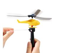 Vitsrisea Toy Helicopter - Helicopter Airplane Motor Development Gadgets,Pull String Flying Toy | for Kids Boys Girls Party Favors Classroom Prizes Patio Park Indoor Living Room School