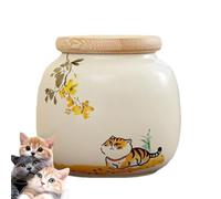Vitsrisea Urnes pour Cendres Chat - Urne en Céramique pour Cendres De Chat,Boîte À Souvenirs pour CrémationChien Cheveux | Ornement Commémoratif pour Mèche De Poils, Crémation, Souvenir, Jardin,