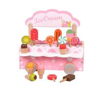 VitsRisea Wooden Toys Ice Cream , Game Set For Children | FORFAIT PÉDAGOGIQUE JEUX DE CRÉATION, JEU DE ROVEMENT POUR LES JEUNES DE 3-8 ANS, JOUER DES OREUSSINS POUR FILLES
