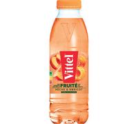 Vittel Eau minérale naturelle fruité - Pêche et Abricot - Lot 24 bouteilles 50 cl
