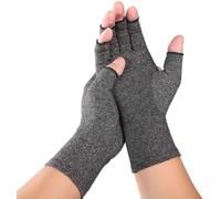 VITTO Gants de Anti-Arthrite (1x paire) - Offre Chaleur et Compression pour Aider à Augmenter la Circulation - Réduit la Douleur et Favorise la Guérison (L, Gris)