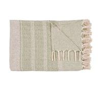 Vittoria - plaid - 130x180 cm - en coton - Vert sauge