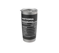 Vittoria Valeur Nutritive Nom Drôle Gobelet isotherme en acier inoxydable double paroi