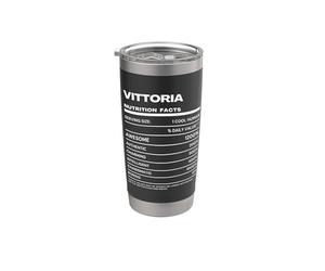 Vittoria Valeur Nutritive Nom Drôle Gobelet isotherme en acier inoxydable double paroi