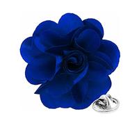 Vittorio Vico Épinglette de boutonnière en forme de fleur de couleur unie pour homme, 2.5" (6.36CM), Polyester, Ne s'applique pas