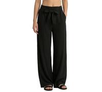 vittorio y Pantalon d'été léger et confortable avec élastique à taille haute pour femme, Noir , Taille unique