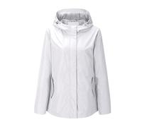 vittorio y Veste Softshell pour femme avec capuche Veste légère coupe-vent 5915, Blanc 2, XXL