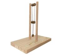Vituord Décoration Chaotique À Double Pendule, Sculpture D'énergie Cinétique en Bois, Taille De Base 30 × 16 Cm, Ornement De Bureau, Assemblage DIY, pour Bureau, Maison, Soulagement du Stress