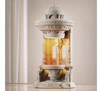 Vituord Lampe Chauffe-Bougie, Lampe Électrique pour Faire Fondre La Cire, Intensité Réglable, avec Minuterie 2/4/8 Heures, pour Bougies Parfumées en Pot, Blanche