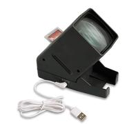 Vituord Visionneuse De Diapositives Et Films 35 Mm, Projecteur De Diapositives À Éclairage LED avec Grossissement X3, Alimentation USB/Fonctionnement sur Batterie
