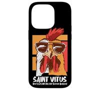 Vitus Catholique Saint surdormant Snooze Funny Cool Coq Coque pour iPhone 14 Pro