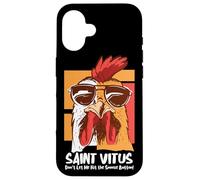 Vitus Catholique Saint surdormant Snooze Funny Cool Coq Coque pour iPhone 16