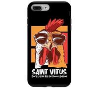 Vitus Catholique Saint surdormant Snooze Funny Cool Coq Coque pour iPhone 7 Plus/8 Plus