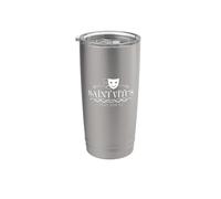 Vitus Patron Saint des acteurs Masque de comédie et tragédie Gobelet isotherme en acier inoxydable double paroi