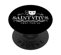 Vitus Patron Saint des acteurs Masque de comédie et tragédie PopSockets PopGrip Adhésif