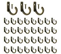 Viudecce 58 PièCes Crochet Mural, Petits PatèRes, Cintre Simple Noir pour Suspendre des Tasses à Café, Torchon de Cuisine Bronze