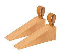 Viudecce ButéE de Porte en Bois, Cales de Porte AntidéRapantes en Bois Massif, Cale de ButéE de Porte Robuste et Durable, ButéE de Porte de SéCurité (2 PièCes SéRies)