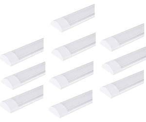 Viugreum 10 Packs Réglette LED 30CM, 10W Tube LED 1200LM, Plafonnier de Bureau 220V Blanc Neutre 4000K, Neon Led 30CM pour Bureau, Garage,Atelier,Chambre, Salon, Salle de bain