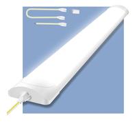 Viugreum 115cm Reglette LED Connectable, 40W 6500K Blanc Froid Tube Neon Led Barre, Éclairage Plafond Lampe Etanche IP54, Lumiere pour Garage Atelier Bureau Cuisine Cave Intérieur Extérieur