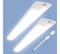 Viugreum 145cm Reglette LED Connectable 2 Pièces, 50W 6500K Blanc Froid Tube Neon Led Barre, Éclairage Plafond Lampe Etanche IP54, Lumiere pour Garage Atelier Bureau Cuisine Cave Intérieur Extérieur