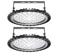 Viugreum 2 PCS UFO LED 200W, Projecteur LED 20000LM, Blanc Froid 6000K-6500K, Ultra-Mince IP65 Étanche, Led Industriel UFO pour l’éclairage de Garage Usine Atelier Gymnase