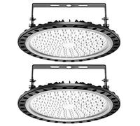 Viugreum 2 PCS UFO LED 500W, Projecteur LED 50000LM, Blanc Froid 6000K-6500K, Ultra-Mince IP65 Étanche, Led Industriel UFO pour l’éclairage de Garage Usine Atelier Gymnase