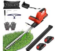 Viugreum 21V Taille-haie sans Fil avec 2 * 1500mAh Batteries et Chargeur, Longueur de Lame 51 cm Espacement des Dents Électrique, Tondeuse Rechargeable pour Tailler Les Arbustes Entretien du Jardin