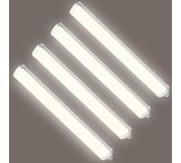 Viugreum 4 Paquets Tube Néon LED 115cm, Étanche IP65 Reglette 40W 4000LM Blanc Neutre 4500K, Plafonnier Garage pour Bureau Atelier Sous-sol Entrepôt Salle de Bain Cuisine