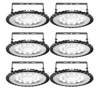 Viugreum 6 PCS UFO LED 50W, Projecteur LED 5000LM, Blanc Froid 6000K-6500K, Ultra-Mince IP65 Étanche, Led Industriel UFO pour l’éclairage de Garage Usine Atelier Gymnase