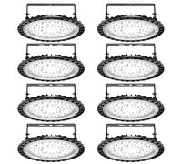 Viugreum 8 PCS UFO LED 100W, Projecteur LED 10000LM, Blanc Froid 6000K-6500K, Ultra-Mince IP65 Étanche, Led Industriel UFO pour l’éclairage de Garage Usine Atelier Gymnase