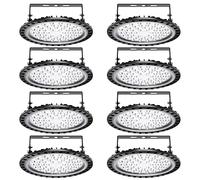 Viugreum 8 PCS UFO LED 200W, Projecteur LED 20000LM, Blanc Froid 6000K-6500K, Ultra-Mince IP65 Étanche, Led Industriel UFO pour l’éclairage de Garage Usine Atelier Gymnase