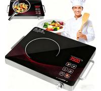 Viugreum Plaque de Cuisson 3500W, Tables de Cuisson 30cm Réglage Continu, Plaque Vitrocéramique Electrique, Commande Tactile, 0-3H Minuteur, Protection Contre la Surchauffe, Pour Toutes Les PoêLes