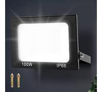 Viugreum Projecteur LED 100W, LED Projecteur 8000LM Blanc Froid 6500K, Projecteur LED Exterieur IP65, Spot Exterieur Floodlight pour Jardin Stade Garage entrepôt Magasin Atelier Dépôt