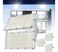 Viugreum Projecteur LED 200W 4PCS, Lampadaire Intérieur Extérieur 20000LM, Spot Extérieur IP66, Eclairage de Sécurité Blanc Froid 6000-6500k, Floodlight Idéal pour Jardin, Garage, Route
