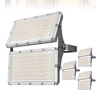 Viugreum Projecteur LED 200W 4PCS,Projecteur Intérieur Extérieur 20000LM,Spot LED Extérieur IP66,Eclairage de Sécurité BlancChaud 2800-3200k,Projecteur LED Flootlight pour Jardin,Garage,Route