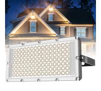Viugreum Projecteur LED ultra fin 100 W Blanc chaud 3200 K Super lumineux 10 000 lm Avec 105 LED SMD 2835 Étanche IP66 Pour jardin, garage, terrain de sport, hôtel, etc