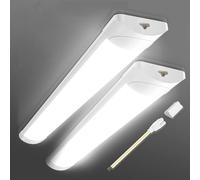 Viugreum Reglette LED Connectable 115cm 2 Pièces, 40W 4500K Blanc Neutre Tube Neon Led Barre, Éclairage Plafond Lampe Etanche IP54, Lumiere pour Garage Atelier Bureau Cuisine Cave Intérieur Extérieur