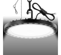 Viugreum UFO LED 200W, Projecteur LED Exterieur 20000LM, Blanc Froid 6500K, IP65 Étanche Eclairage Atelier, Led Industriel UFO Avec Lanyards/Cordes de Sécurité pour Garage/Atelier/Parkings/Gym