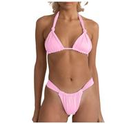 Viunychn Haut de bikini Gros seins avec bonnets Maillot de bain sexy Léger Décontracté Maillots de bain Confortable Ventre Suits Haut de bikini et bas de bikini Grandes tailles Taille haute Maillot de