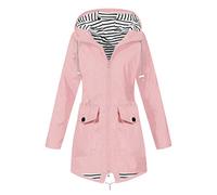 Viunychn Veste de pluie pour femme - Imperméable - Légère - Pour l'été - Poncho de pluie pour vélo - Veste de pluie fine - Respirant - Coupe-vent pour adulte - Veste softshell d'extérieur pour camping