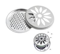 VIUWIZE Paquet de 2 Supports de Bobine en Acier Inoxydable, boîte de Support de Bobine de Moustique avec Couvercle, Bobine de Bois de Santal de Bobine de Moustique pour Un Usage Domestique