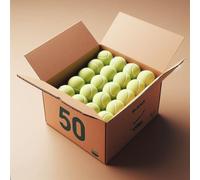 VIV Lot de 50 balles de Tennis en Vrac, Pratique avancée, rebondissant, 134,6 cm de Haut, Durable, Taille Officielle 6,3 cm, Balle de Tennis Plus résistante pour Chiens, Machine d'entraînement de