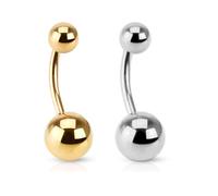 viva-adorno Piercing banane pour nombril en acier inoxydable chirurgical Z497, Acier inoxydable