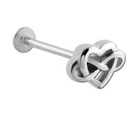 viva-adorno Piercing labret, lèvres, tragus, helix, conque, cœur, infini, 1,0 mm, Z582