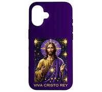 Viva Cristo Rey Catholique Romain Jésus Christ Le Roi Coque pour iPhone 16
